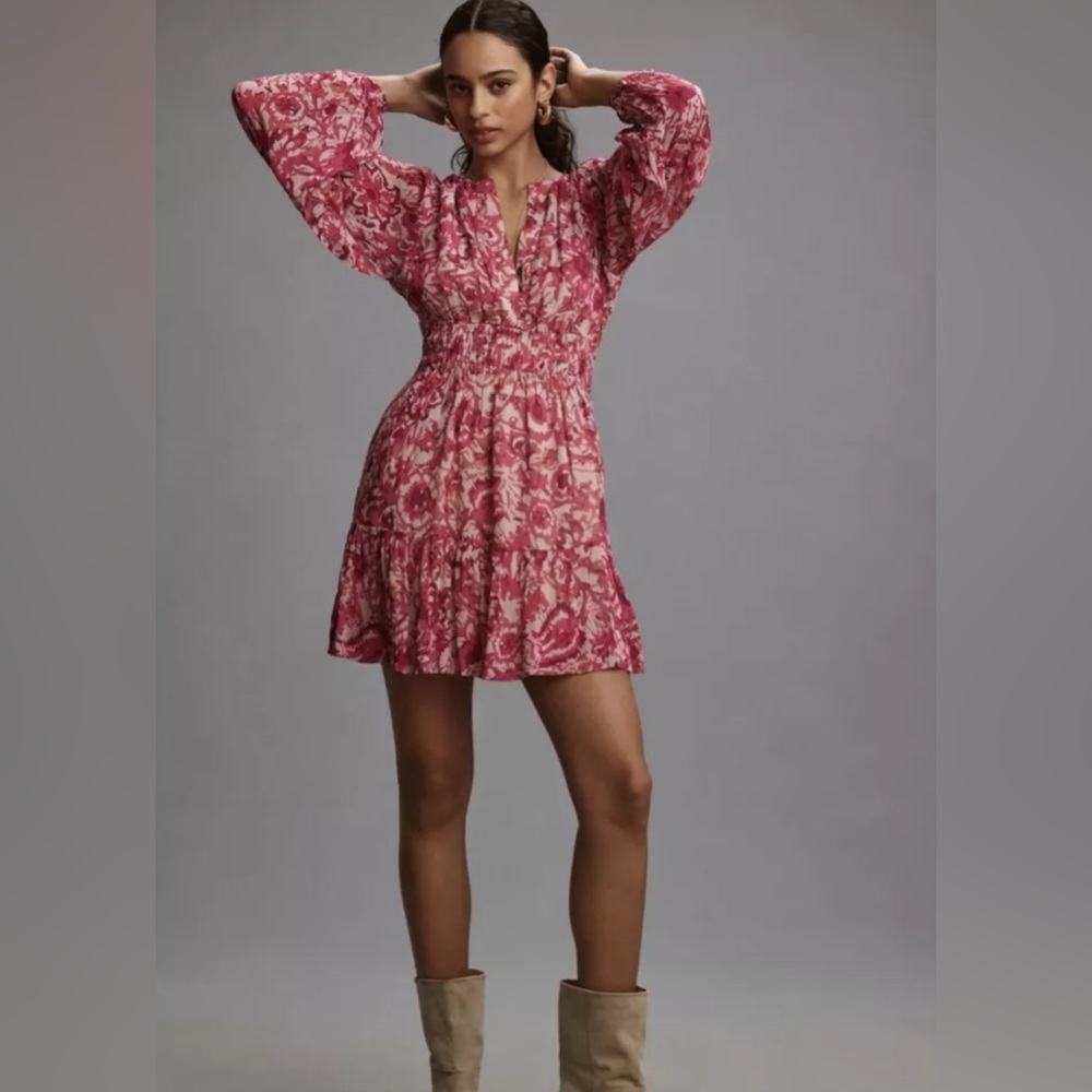 Anthropologie Somerset Mini Pink Dress